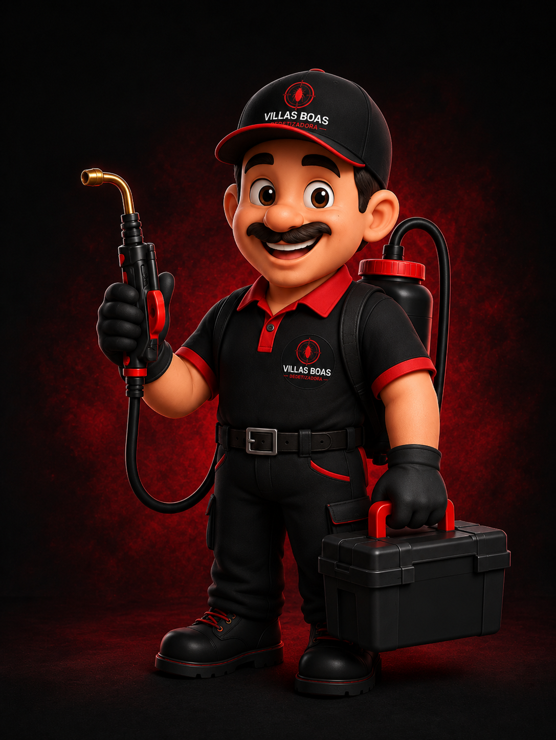 Mascote dedetizador Villas Boas